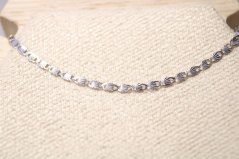 Strieborná retiazka vo vzore MARINA GUCCI, gravírovaný vzor, rhodium, 40 cm, 2,06 g, 925/1000