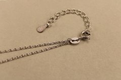 Retiazka- prívesok- číry zirkón- rhódiované striebro