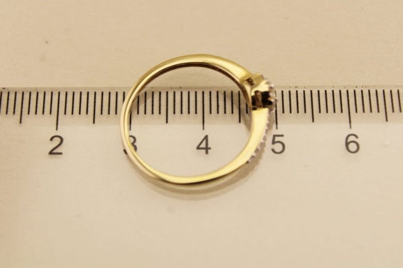 Zlatý prsteň - Briliantový veniec - 14k- Žlté zlato