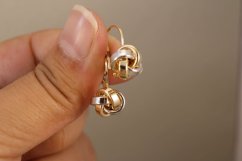 Náušnice-Kĺbko-Patent-Viacfarebné zlato-14k