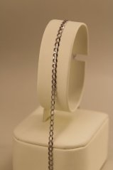 Náramok-Pancier-biele zlato-14 karátov