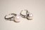 Náušnice -biele perly-číry zirkón-rhodium-patent-striebro
