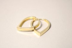 Naušnice- obrátená slza- zacvakávacie- žlté zlato- 14 karátov