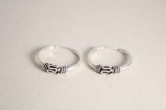 Náušnice-keltské kruhy-zasúvacie-rhodium-striebro