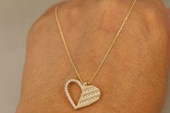 Celebritka-Srdce-Číre zirkóny-Anker-Žlté zlato-14k