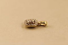 Zlatý prívesok, žlté zlato diamant 0,12 ct H, SI2 0,75g 14k 585/1000