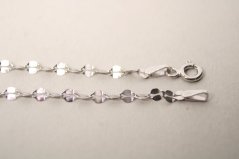 Retiazka-ovalné očka-rhodium-striebro
