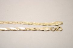 Zlatý náhrdelník splietaný, žlté zlato, 50,5 cm, 5,42 g, 14 karátov 585/1000