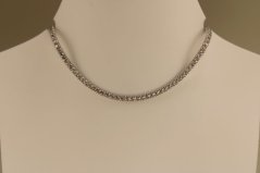 Náhrdelník-posiaty čírymi zirkónmi-striebro