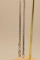 Náramok-vzor líščí chvost-rhodium-striebro