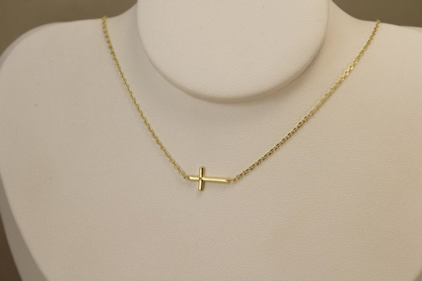 Celebritka-Krížik-Anker-Žlté zlato-14k