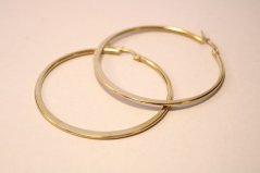 Naušnice- kruhy- francúzsky zámok- pozlátená oceľ