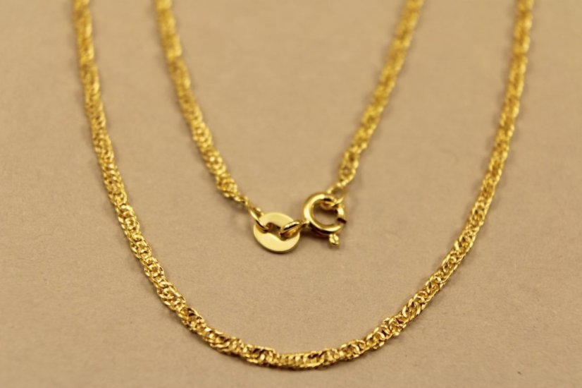 Zlatá retiazka, vzor singapur, žlté zlato  14k 585/1000