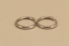 Náušnice - kruhy - zacvakávacie - rhodiované striebro