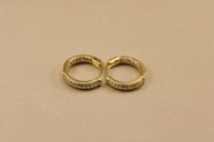 Náušnice- kruhy- číre zirkóny- kĺb. pozlátené striebro- 925/1000