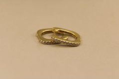 Náušnice- číre zirkóny- zacvakávacie- pozlátené striebro- 925/1000