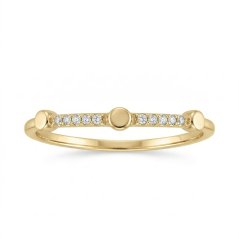 Prsteň- diamanty- 0,04 ct- H/Si2- žlté zlato- 14 karátov