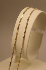 Retiazka - Singapur - platničky-  14k - žlté zlato