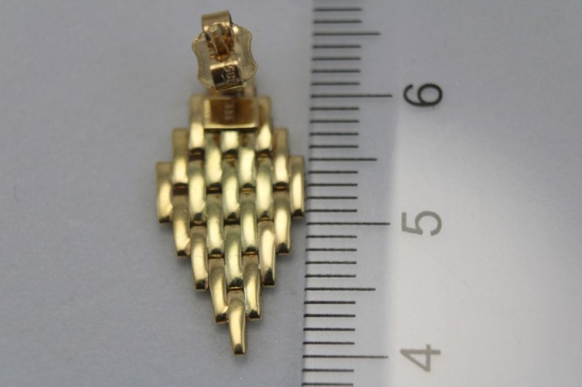 Náušnice visiace žlté zlato 3,33g 14k 585/1000 - Farba zlata: Žltá, Váha (g): 3,33, Rýdzosť: 14 karátov 585/1000