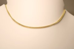 Pozlátená strieborná retiazka UNISEX, vzor pancier, 50cm, 2,20g, 925/1000