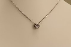 Celebritka - číry zirkón  - biele zlato - 14k