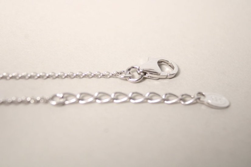 Náramok-prívesok srdiečko-Topás-rhodium-striebro