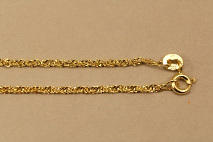 Zlatá retiazka, vzor singapur, žlté zlato  14k 585/1000