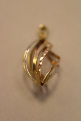 Prívesok -tvar špirály- viacfarebné zlato-14 karátov