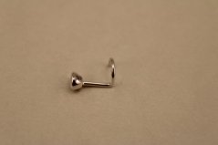 Piercing do nosa- číry kamienok- rhódiované striebro
