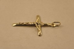 Prívesok- Ježiš na kríži- žlté zlato- 14 karátov