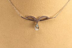 Celebritka -Topás-číre zirkóny-rhodium-striebro