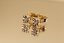 Zlaté náušnice na puzetu, kombinované zlato, diamant 0,06ct SI2 H, 1,18g 14k 585/1000