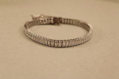 Náramok - tenisový - číre zirkóny - rhodium - striebro