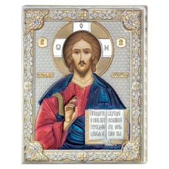 Strieborná farebná ikona Ježiš Kristus 925/1000