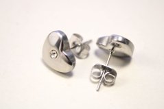 Náušnice- srdiečka- číry zirkón- puzetky- chirurgická oceľ