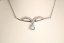 Strieborná celebritka s modrým Topásom a čírymi zirkónmi, rhodium, 44-47 cm, 3,33 g, 925/1000