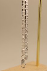 Strieborný náramok vo vzore Marina Gucci s kombináciou plných platničiek, 18cm, 3,07g 925/1000