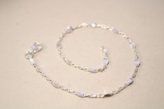 Strieborný náramok s oválnymi platničkami, 17 cm, 1,52 g, 925/1000