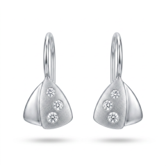 Náušnice-trojuholníky-číre zirkóny-patent-biele zlato-14K