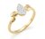 Prsteň-žlté zlato-diamanty 0,050 ct-H/Si-14 karátov