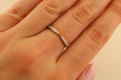Prsteň- diamanty- H/Si2- žlté zlato- 14 karátov