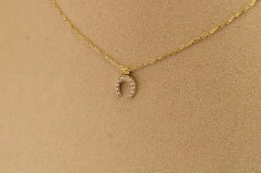 Celebritka - Zirkónová podkova - Žlté zlato - 14k