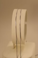 Retiazka - Cube - biele zlato -14 karátov