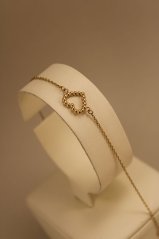 Náramok - srdiečko - žlté zlato - 14K