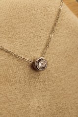 Strieborná retiazka, prívesok číry zirkón, 2,33g 925/1000