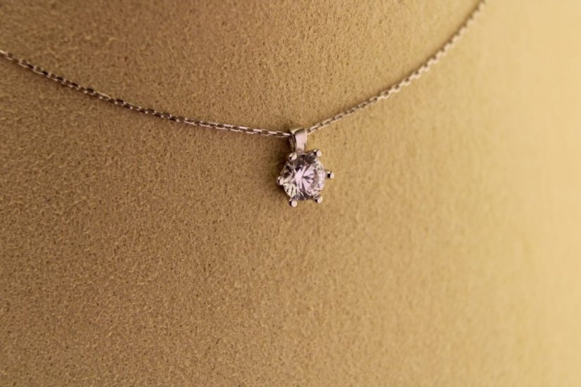 Zlatá celebritka - Zirkonový kvet - Biele zlato - 14k