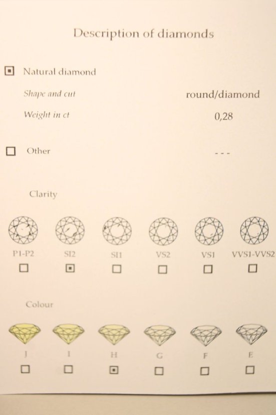 Diamantový prsteň zo žltého zlata s centrálnym briliantom 0,15 ct H/Si2, veľkosť 54, 2,01 g, 14 karátov 585/1000