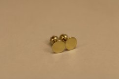 Náušnice- žlté zlato-hladký povrch-žlté zlato-šrúbky-14 karátov