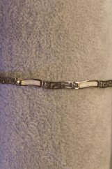 Náramok-biely opál-rhodium-striebro