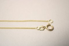 Zlatá retiazka Pancier, žlté zlato, 38 cm, 1,55 g, 14 karátov 585/1000